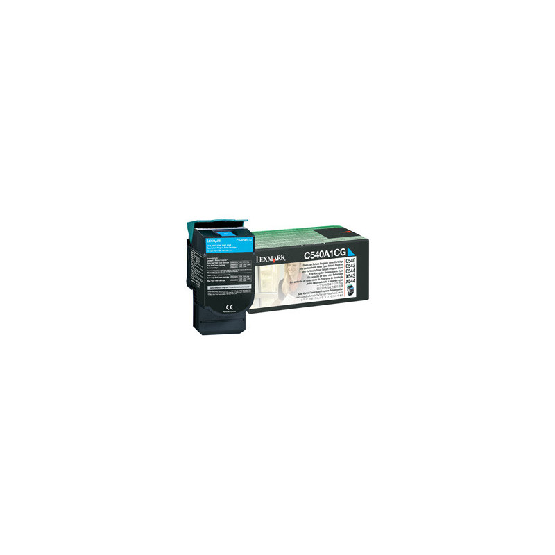 Lexmark C54x, X54x Cyan Return Programme Toner Cartridge (1K) cartuccia toner 1 pz Originale Ciano