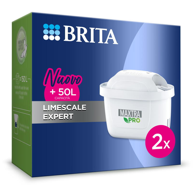 Brita Filtro per acqua MAXTRA PRO Limescale Expert Pack 2 - NUOVA GENERAZIONE - Ideale per bevande calde & massima protezione