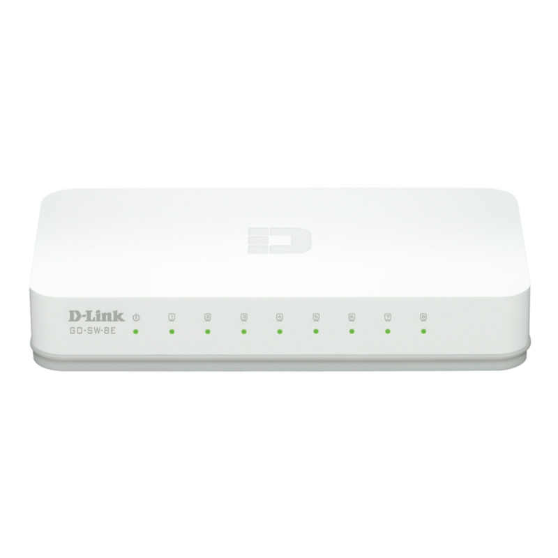 D-Link GO-SW-8E/E switch di rete Non gestito Fast Ethernet (10/100) Bianco