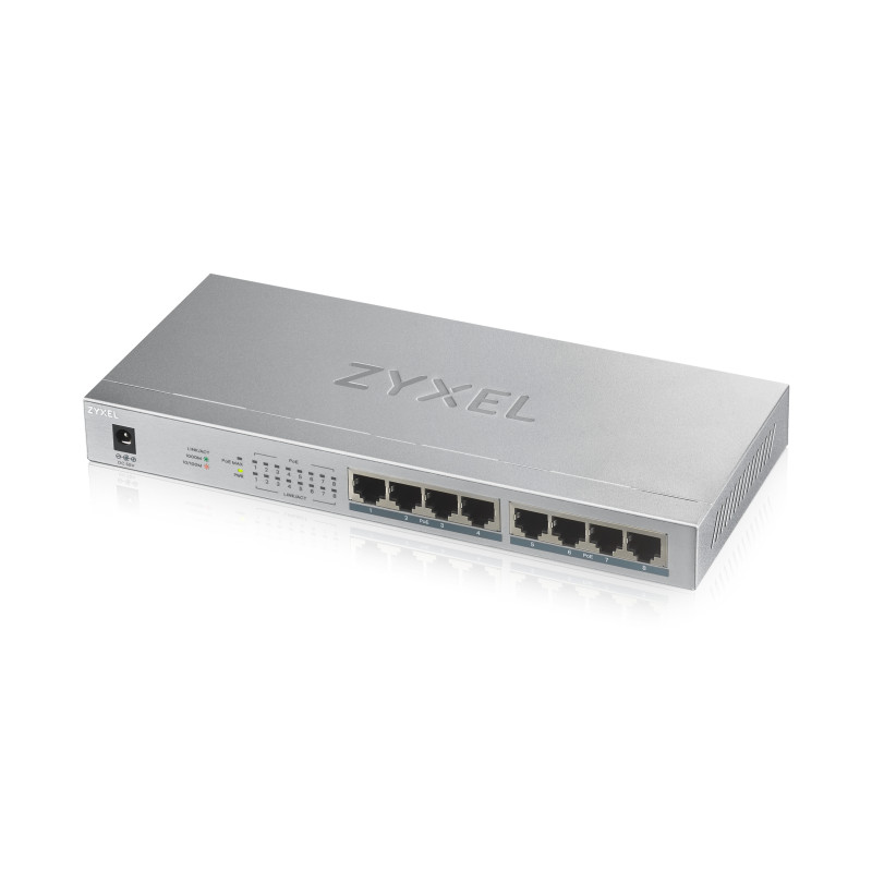 Zyxel GS1008HP Non gestito Gigabit Ethernet (10/100/1000) Supporto Power over Ethernet (PoE) Grigio