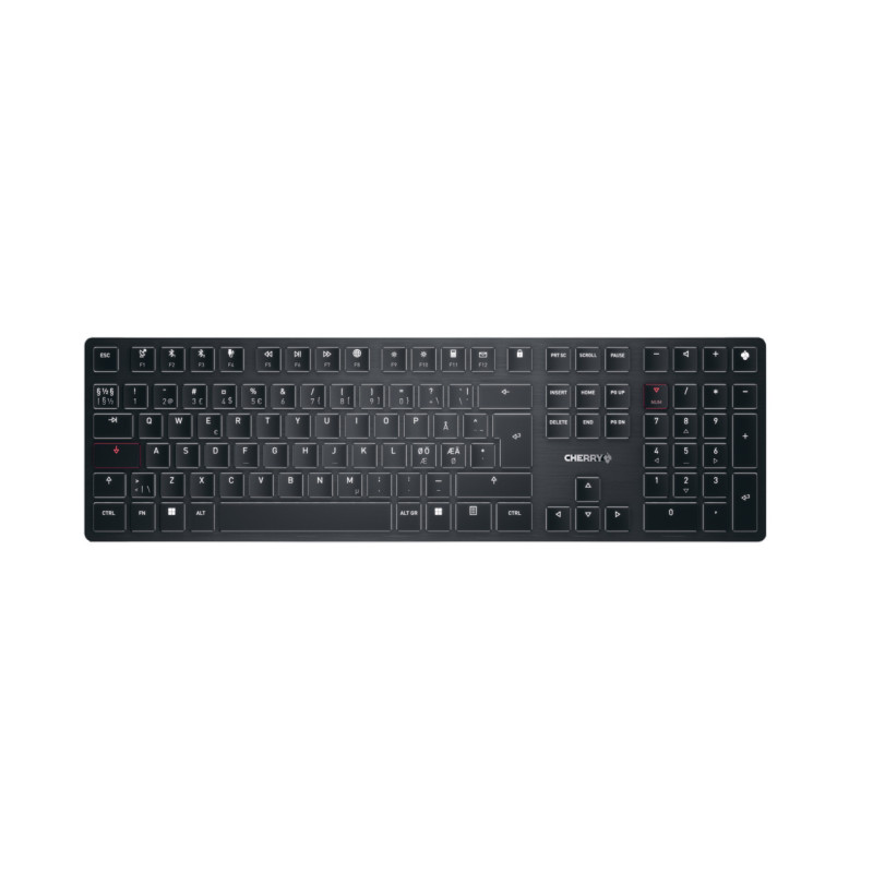 CHERRY KW X ULP tastiera Universale USB + RF Wireless + Bluetooth QWERTY Nordic Nero