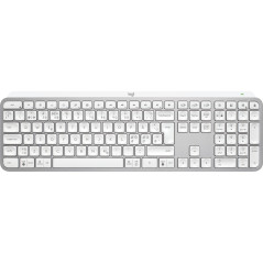 Logitech MX Keys S tastiera Universale RF senza fili + Bluetooth QWERTY Danese, Finlandese, Norvegese, Svedese Alluminio, Bianco