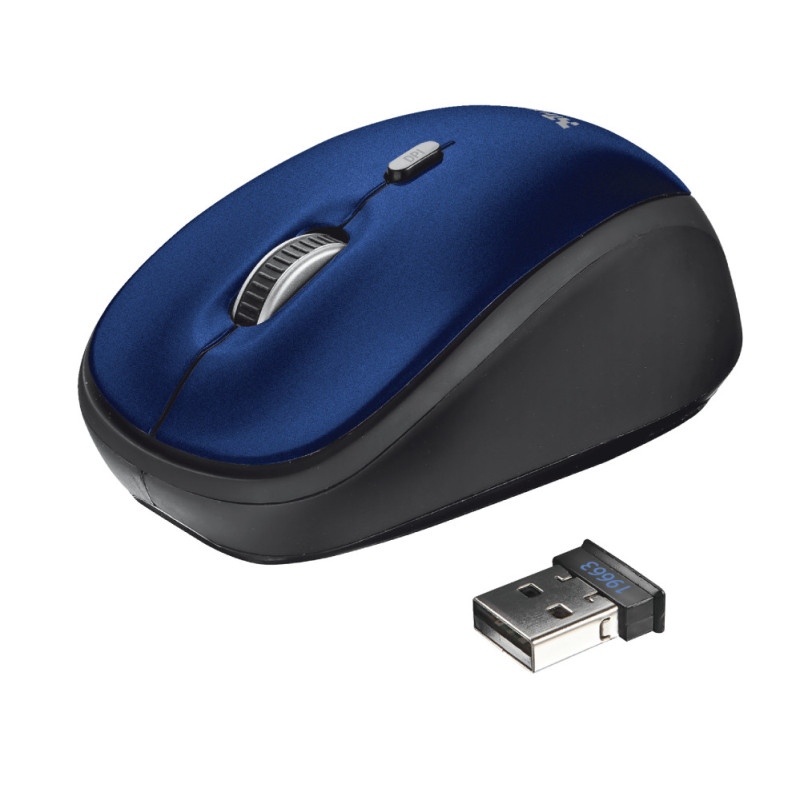 Trust 19663 mouse Ufficio RF Wireless Ottico 1600 DPI