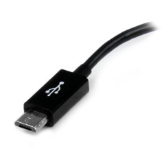 StarTech.com Cavo Adattatore micro USB a USB femmina OTG da viaggio 12cm M F - Nero