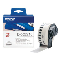 Brother DK-22210 nastro per etichettatrice Nero su bianco