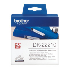 Brother DK-22210 nastro per etichettatrice Nero su bianco