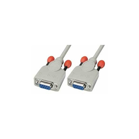 Lindy 3m Null modem cable cavo seriale Bianco