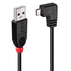 Lindy 31977 cavo USB USB 2.0 2 m USB A Micro-USB B Nero