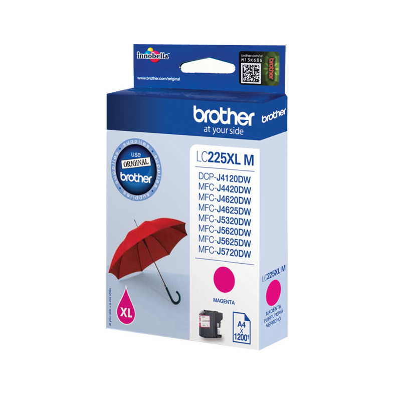 Brother LC-225XLM cartuccia d'inchiostro 1 pz Originale Magenta