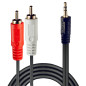 Lindy 35681 cavo audio 2 m 3.5mm 2 x RCA Nero, Rosso, Bianco