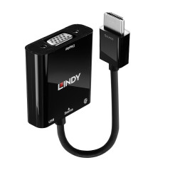 Lindy 38285 cavo e adattatore video 0,1 m HDMI tipo A (Standard) VGA (D-Sub) Nero