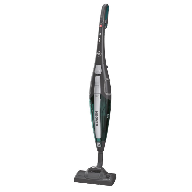 Hoover Diva DVE02BL 011 Aspirapolvere a bastone AC Secco EPA Senza sacchetto 0,8 L 750 W Nero, Turchese