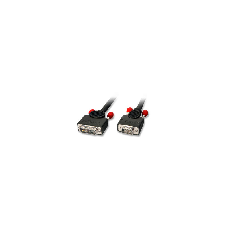 Lindy 1m DVI-A/VGA Cable VGA (D-Sub) Nero