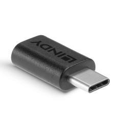 Lindy 41896 adattatore per inversione del genere dei cavi USB-C Micro-B Nero