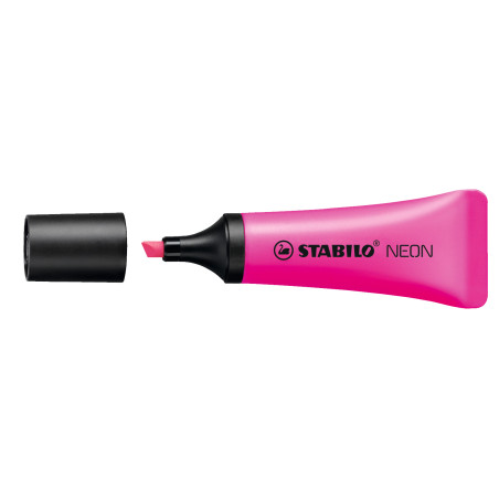 STABILO Neon evidenziatore 4 pz Punta smussata Verde, Arancione, Rosa, Giallo