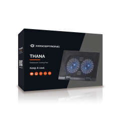 Conceptronic THANA02B base di raffreddamento per laptop 43,2 cm (17") Nero