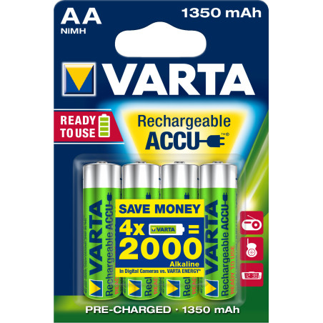 Varta Ready2Use HR06 1350 mAh Batteria ricaricabile Stilo AA Nichel-Metallo Idruro (NiMH)