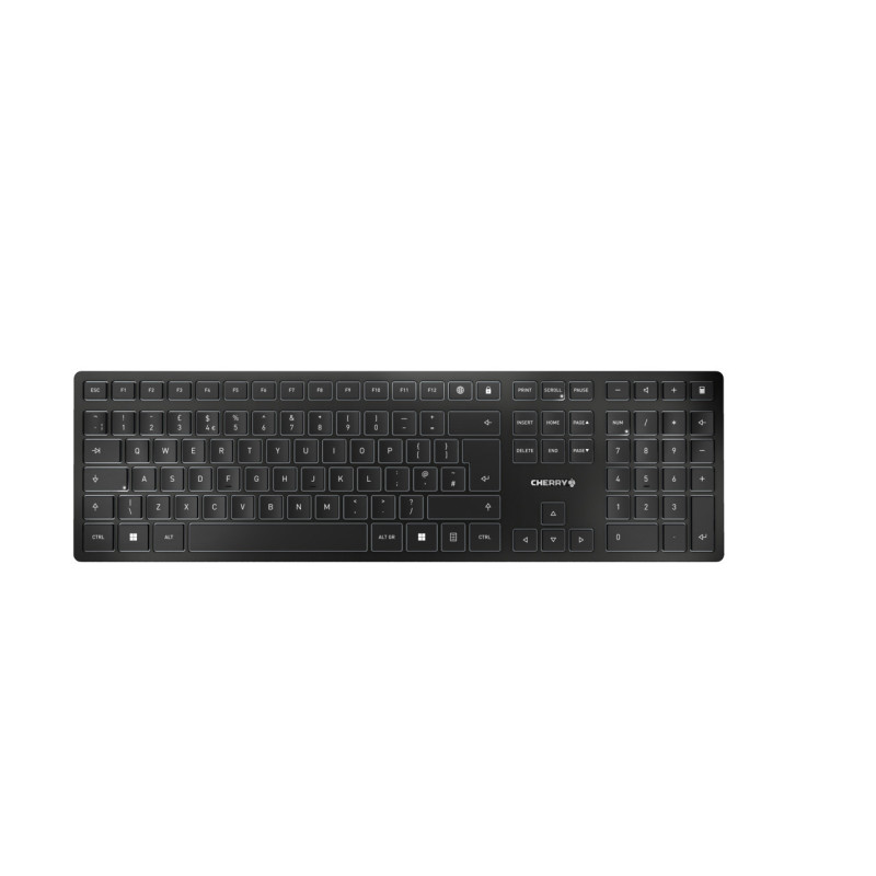 CHERRY KW 9100 SLIM tastiera Universale RF senza fili + Bluetooth QWERTY Inglese UK Nero