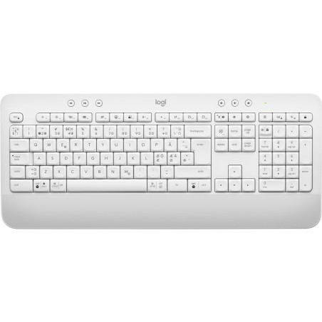 Logitech Signature K650 tastiera Ufficio Bluetooth QWERTY Danese, Finlandese, Norvegese, Svedese Bianco