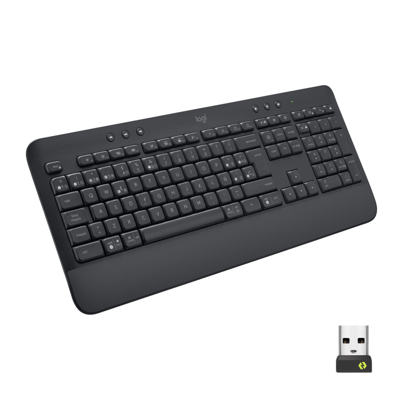 Logitech Signature K650 tastiera Ufficio RF senza fili + Bluetooth QWERTY Spagnolo Grafite