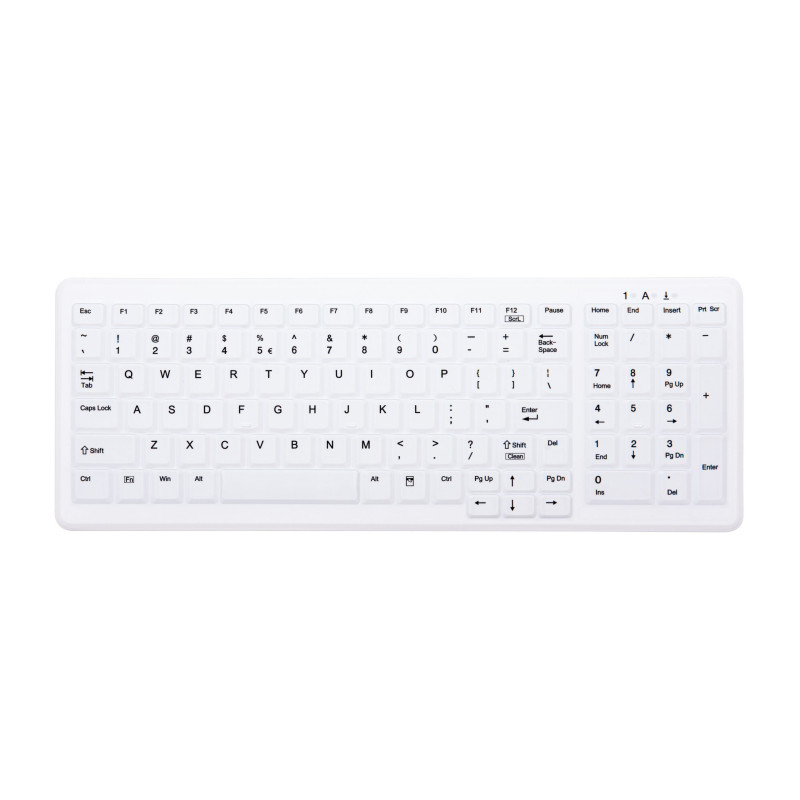 CHERRY AK-C7000 tastiera Medico Wireless a RF + USB QWERTY Inglese US Bianco