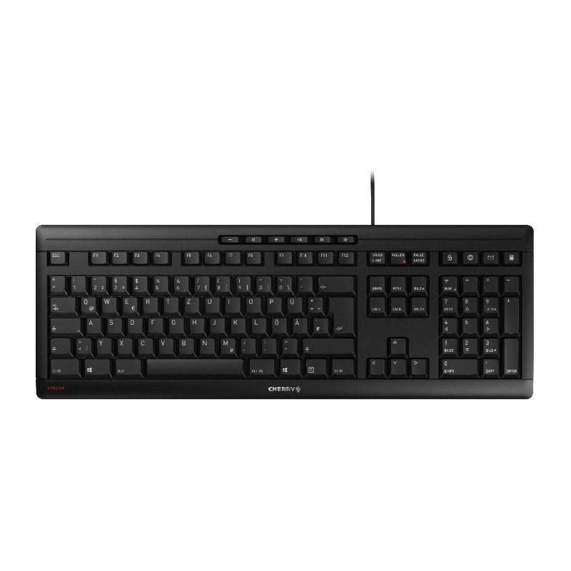 CHERRY STREAM KEYBOARD tastiera Ufficio USB QWERTZ Ceco, Slovacco Nero