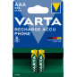 Varta Recharge Accu Phone AAA 800 mAh Blister da 2 (Batteria NiMH Accu, Micro, ricaricabile)