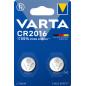 Varta LITHIUM Coin CR2016 (Batteria a bottone, 3V) Blister da 2