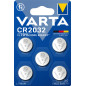 Varta LITHIUM Coin CR2032 (Batteria a bottone, 3V) Blister da 5