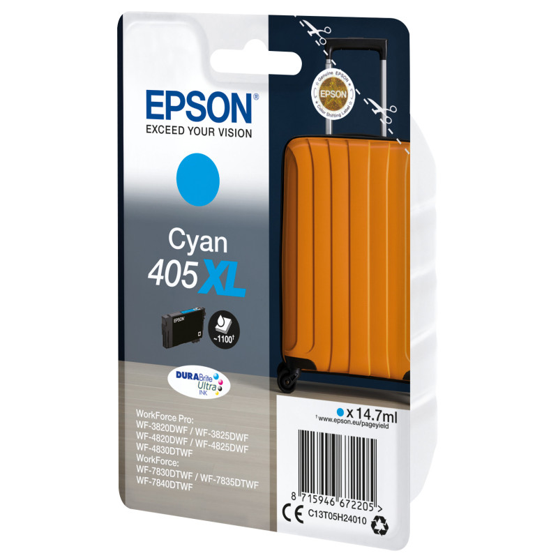 Epson Singlepack Cyan 405XL DURABrite Ultra Ink