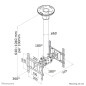 Neomounts Supporto da soffitto per schermi LCD/LED/TFT