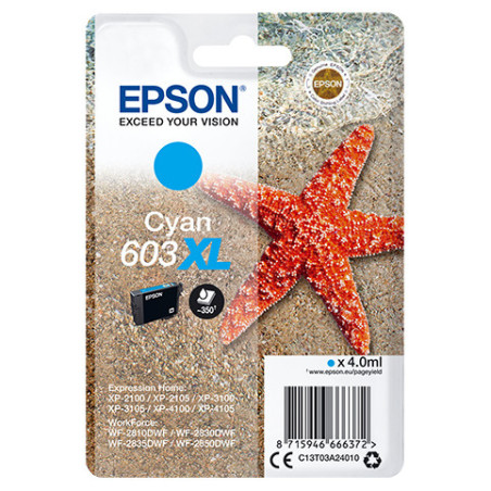 Epson Singlepack Cyan 603XL Ink