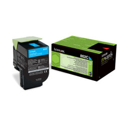 Lexmark 802C cartuccia toner 1 pz Originale Ciano