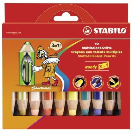 STABILO woody 3 in 1 Multi 10 pz