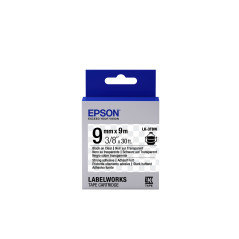 Epson Nastro fondo Trasparente per testo Nero, altamente adesivo 9 9 LK-3TBW