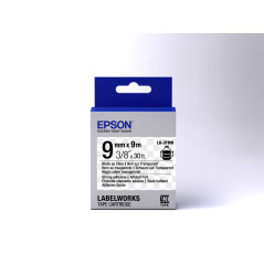 Epson Nastro fondo Trasparente per testo Nero, altamente adesivo 9 9 LK-3TBW