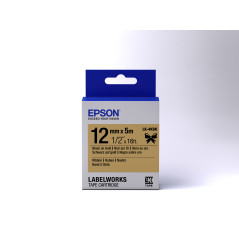 Epson Nastro satinato per etichettatrici LK-4KBK nero/oro 12 mm (5 m)