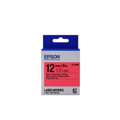 Epson Nastro fondo Pastello Rosso per testo Nero 12 9 LK-4RBP