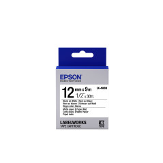 Epson Nastro fondo Opaco Bianco per testo Nero, consente scrittura a mano 12 9 LK-4WBB