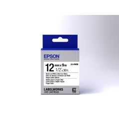 Epson Nastro fondo Opaco Bianco per testo Nero, consente scrittura a mano 12 9 LK-4WBB