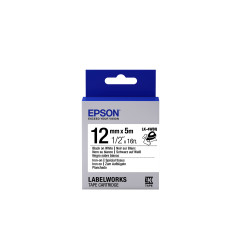 Epson Nastro fondo Bianco per testo Nero, Iron On 12 5 LK-4WBQ