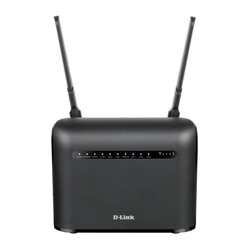 D-Link AC1200 router wireless Gigabit Ethernet Dual-band (2.4 GHz/5 GHz) 4G Nero