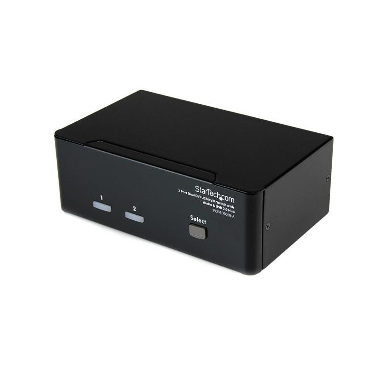 StarTech.com Switch KVM Dual DVI USB 2 porte con audio e hub USB 2.0