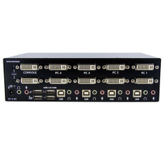 StarTech.com Switch KVM Dual DVI USB 4 porte con audio e hub USB 2.0