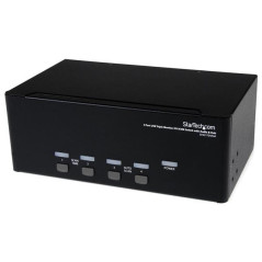 StarTech.com Switch KVM DVI USB per monitor triplo a 4 porte con audio e hub USB 2.0