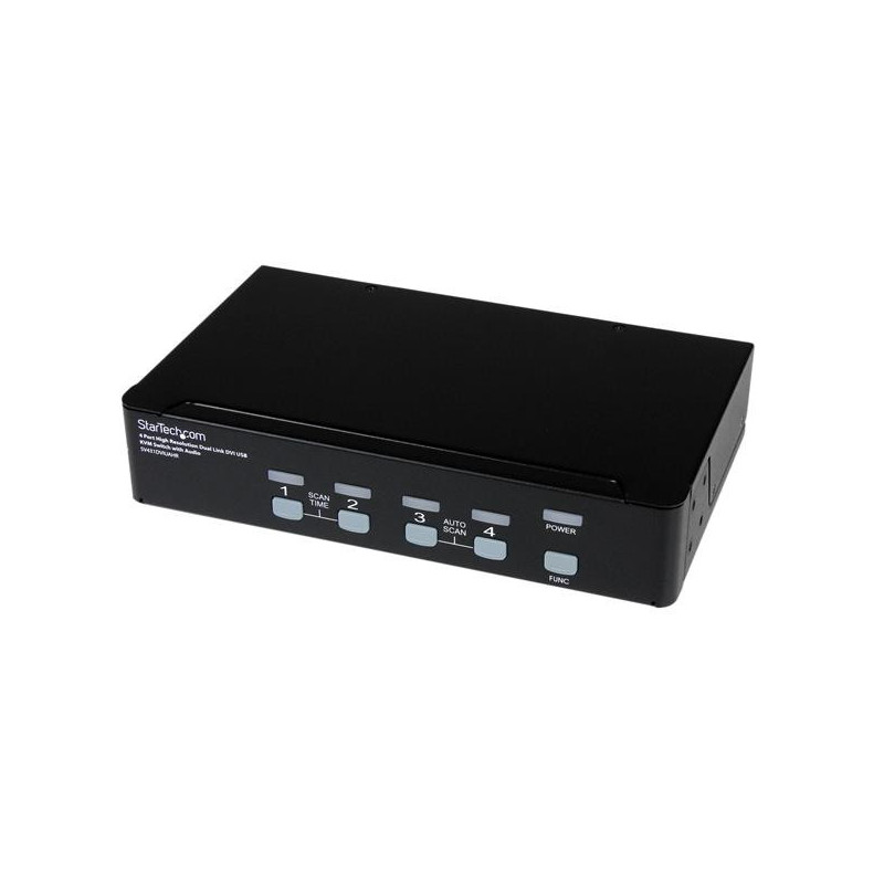 StarTech.com Switch KVM dual link DVI USB alta risoluzione a 4 porte con audio