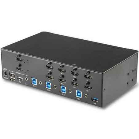 StarTech.com Switch KVM a 4 Porte HDMI - 4K 30Hz - Doppio Display