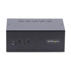 StarTech.com KVM Switch DisplayPort a 2 porte per doppio monitor DP, 4K 60Hz, 2 porte HID USB 2.0, Hub 2 porte USB 5Gbps,