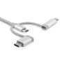 StarTech.com Cavo di ricarica multiplo USB da 2 m - Da USB a Micro-USB o USB-C o Lightning per iPhone / iPad / iPod / Android -