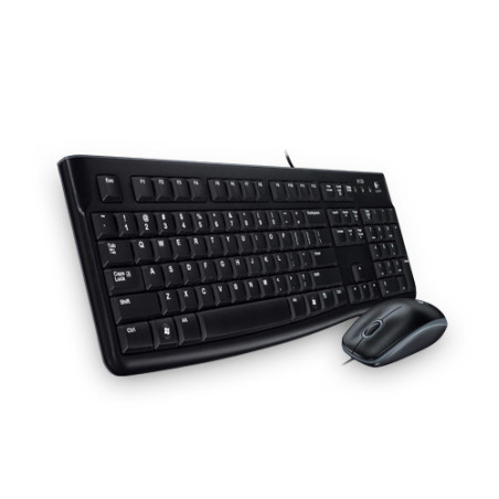 Logitech Desktop MK120 tastiera Mouse incluso USB QWERTZ Ceco Nero